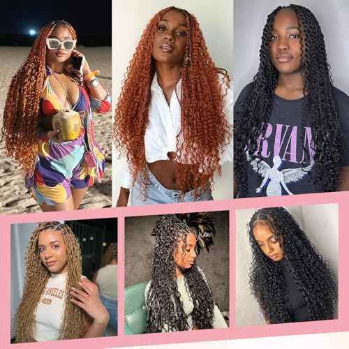 Urbeauty Human Braiding Hair #27 Color, Deep Wave Bulk Human Hair for Micro Braiding No Weft, Curly Human Hair for Boho Braids, Knotless/Goddess/Bohemian/Gypsy/18/20 Inch 100gram