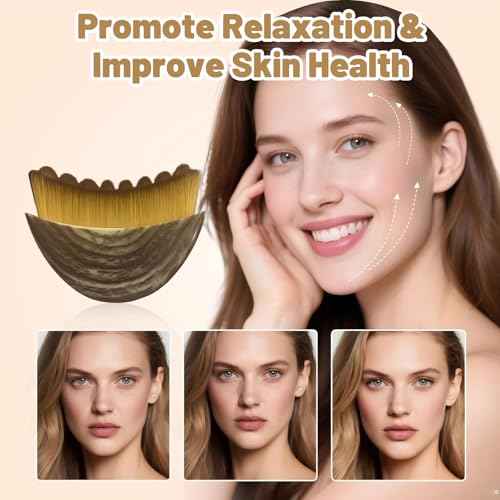 Lymphatic Contour Face Brush,Contour Face Brush for Lymphatic Drainage,Dry Lymphatic Drainage Massager,Ergonomically Designed to Fit The Skin Precisely