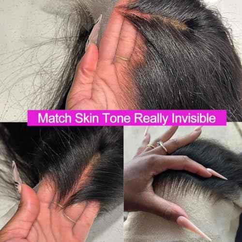 28 Inch Body Wave Lace Front Wigs Human Hair 13x4 SKINLIKE Real HD Lace Front Wigs Human Hair Pre Plucked Body Wave Glueless Frontal Wigs Human Hair 180% Density for Women
