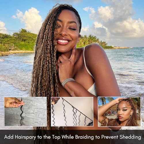 12A Braiding Hair Deep Wave Bulk Human Hair For Braids 22In 100g, 100% Virgin No Weft P4/27 Honey Blonde Highlight Ombre Bundles Curly Micro Braiding Hair For Boho Knotless Braids Thick Remy