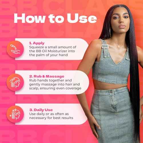 Bronner Bros BB Oil Moisturizer Hair Lotion for Damaged Hair, Scalp Stimulator with Castor Oil, Aloe Vera, Vitamin B5 & Coconut ? Alcohol-Free Formula, Natural & Relaxed ? 12oz