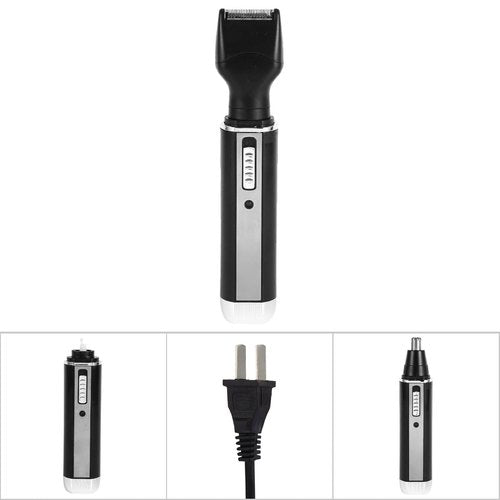Dioche 2 Types 4in1 Rechargeable Beard, Mustache, Hair & Nose Hair Trimmer for Detailing & Grooming Electric Groomer Painless Fast and Safely (US Plug 110V)