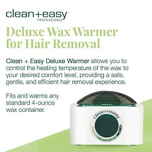 Clean + Easy Deluxe Wax Warmer ? Thermostatically Controlled Hair Removal Wax Heater for Salon & Home Use, with No-Mess Scraper Bar, 120V