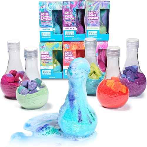 Tub Works¢ç Kids Bath Bomb Potion¢â Bath Toy, Variety 6 Pack | Nontoxic | Fizzes, Foams & Bubbles with an Eruption of Color | Interactive Bath Bombs | Fun Science Toddler Bath Toys