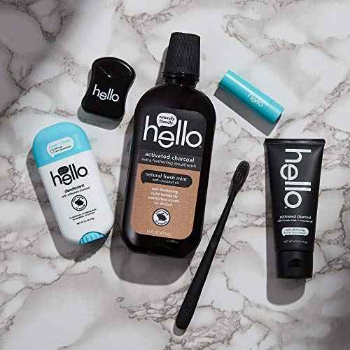 hello Activated Charcoal Fresh and Clean Deodorant for Women and Men, Aluminum Free, Baking Soda Free, Parabens Free, 24 Hour Protection, 2.6 Ounce (Pack of 3)