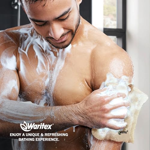 Waritex Premium Natural Egyptian Loofah Sponges, Made from 100% Natural Organic Material, Gentle Skin Exfoliation, and Full-Body Spa Experience ? Eco-Friendly Loofah 2 Count (1 Pack)