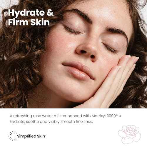 Rose Water Spray for Face with Matrixyl 3000 - Organic Rosewater Face Mist with Aloe Vera & Hyaluronic Acid - Hydrating, Reduces Fine Lines, Boosts Collagen Production, & Soothes Skin - 4 Fl Oz