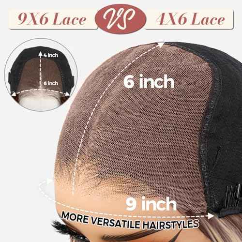 Blonde Wigs Human Hair Glueless Pre Plucked Pre Cut 26 Inch Ombre Lace Front Wig Human Hair 9x6 Loose Body Wave Wig Human Hair 220% Density Glueless Wigs for Black Women