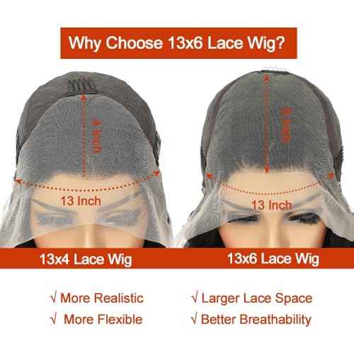Ginger Wigs Human Hair Body Wave Lace Front Human Hair Wig Pre Plucked 13x6 HD Lace Front Wigs 350# Ginger Orange Colored Lace Frontal Wig Glueless 24 Inch
