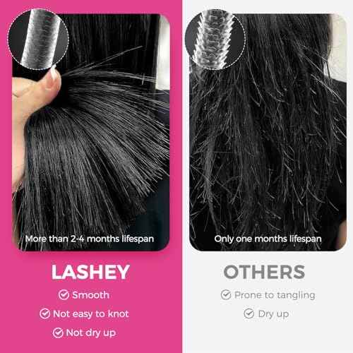 Lashey Micro Link Hair Extensions Human Hair Natural Black 14 Inch Yaki Straight Micro Beads 50g 50s Micro Loop Micro Ring Human Hair Invisible for Women