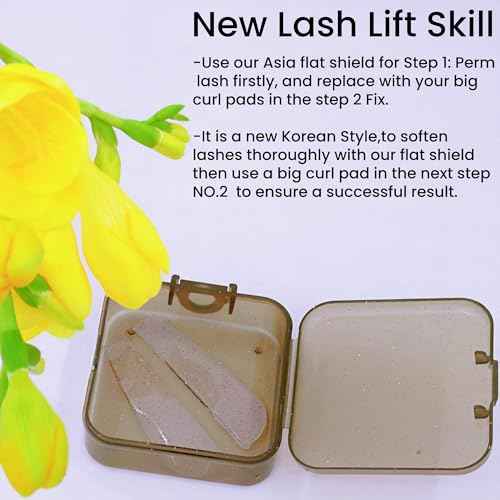 Asian Flat Shields 1mm Thin Lash Lift Pad For NO.1 Perm Soften Eyelashes 100% Korean Glueless Pads Glueless Lash Lifting Shield For Salon Usage Flatter Rods For Perming Lashes Thoroughly (Hot Pink)