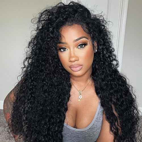 OQ Hair Water Wave Half Wig Human Hair Adjustable Drawstring 180% Density 3 In 1 Beginner Friendly Glueless Wear and Go Half Human Hair Wig for Women 16 Inch