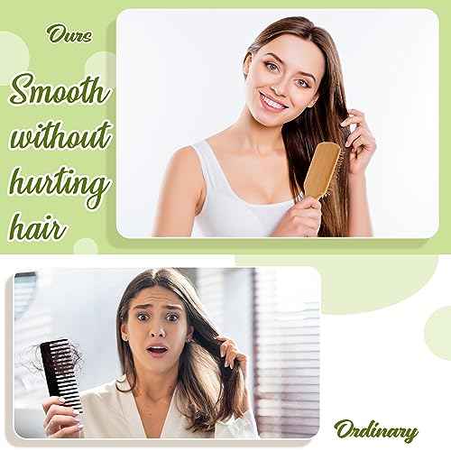 Tessco for you 24 Pcs Bamboo Hair Brushes for Women Bulk Wooden Paddle Brush Scalp Massage Bamboo Bristles Anti Static Men Engraving DIY Gift for Wedding Teacher(White)