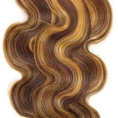 P4/27 Brown Bundles Human Hair Highlight Bundles 30 32 34 Inch Unprocessed Brazilian Virgin Remy Hair 3 Bundle Honey Blonde Body Wave Bundle Human Hair Extensions