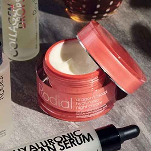 Rodial Dragons Blood Hyaluronic Night Cream 1.69 fl oz, Luxurious Overnight Skin Perfecting Moisturiser - Retinol, Hyaluronic Acid and Shea Butter for Skin Hydration, Quickly-Absorbing Formula