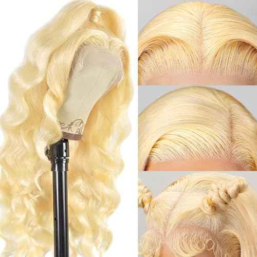 613 Lace Front Wig Human Hair 250 Density Blonde Wig Human Hair 13x6 HD Lace Frontal Wigs Body Wave Lace Front Wigs Human Hair Pre Plucked 613 30 Inch