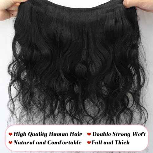 28 Inch Human Hair Bundles Body Wave Quick 1 Bundle for Women 12A 100% Unprocessed Brazilian Virgin Weave Wavy Human Hair Bundles Natural Black