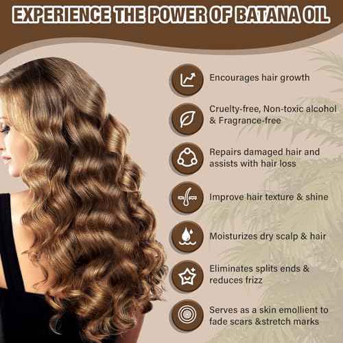 Andreyt Raw Batana Oil for Hair Growth, 100% Natural Pure Dr. Sebi Batana Oil from Honduras, Prevent Hair Loss, Promotes Hair Growth and Thickness for Men & Women