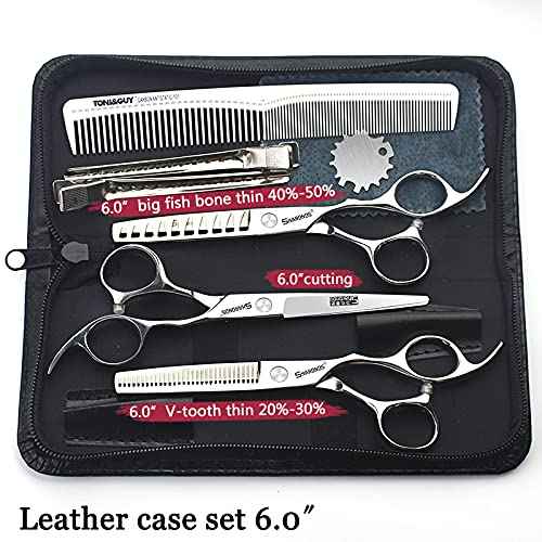 6/6.5 inch professional hair scissors hairdresser hair thinning scissors hairdressing tools barber scissors (6-inch 3pc)