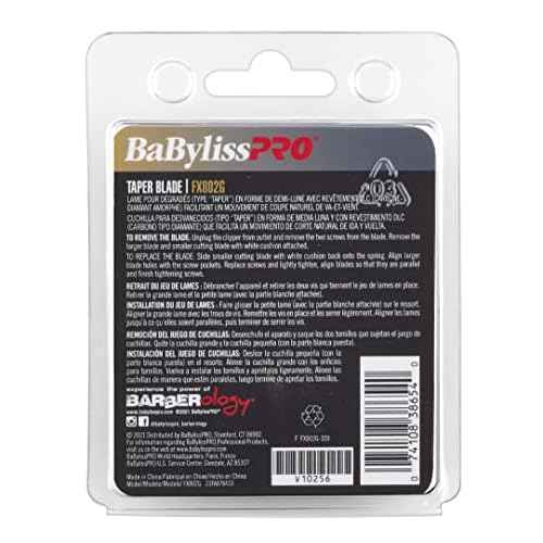 BaBylissPRO Replacement Taper Clipper Blades for FX870, FX825, FX673 Clippers and most 2-hole blade systems