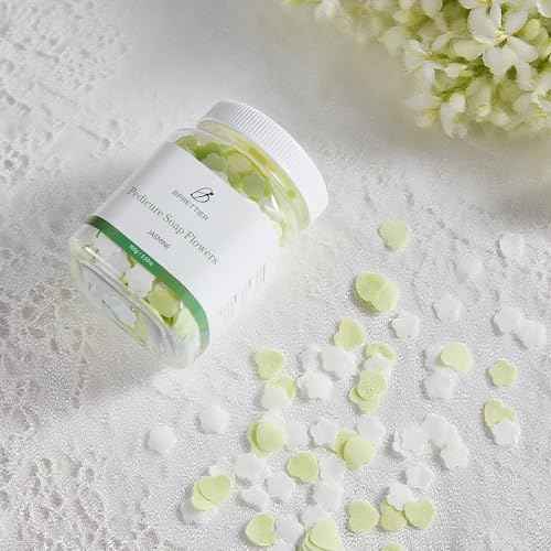 Pedicure Soap Flowers Foot Soak Petals Sheet for Softens Dead Skin Moisturizing Relaxing Spa Feet Birthday Pedi Nail Party (Jasmine)