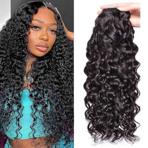 26 Inch Water Wave Bundles 12A Water Wave One Bundles Human Hair 100% Brazilian Unprocessed Remy Single Curly Wet And Wavy Bundles Human Hair Natural Color
