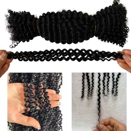 Springy Afro Twist Human Pre Separated Bulk Hair Extensions Mini Kinky Curly Twist With Extensions Crochet Braids Bundles Marley Twists Braiding Hair for Women 20 Inch 100g