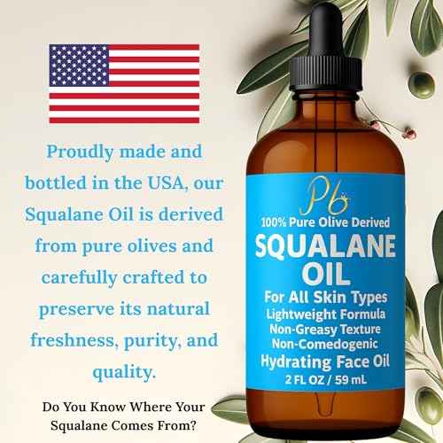 Squalane Oil ? 100% Plant-Derived, Lightweight & Fast-Absorbing, Squalane Oil for Face, Anti-Aging, Dry Skin, Hair & Body | Non-Greasy, Non-Comedogenic Moisturizer | 2 fl oz