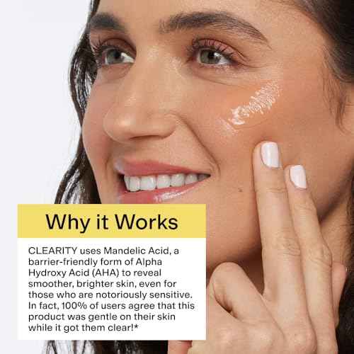 CLEARSTEM - CLEARITY The Blackhead Dissolver Mandelic Acid Serum - Vitamin C, Turmeric, Collagen Boost - All Skin Types - Facial Skin Care Products - Gluten Free, Cruelty Free - 1 fl oz / 29ml