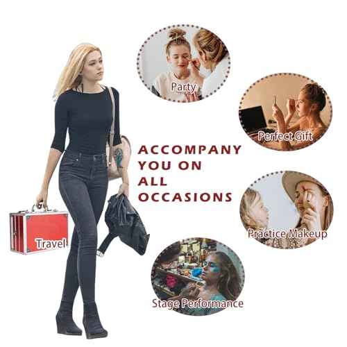 All in One Makeup Kit for Teens, 106 Pcs Professional Makeup Kit for Women Full Kit, Include Eyeshadow Palette, Lipstick Set, Concealer, Foundation, Lipgloss, Makeup Brush(Silver)