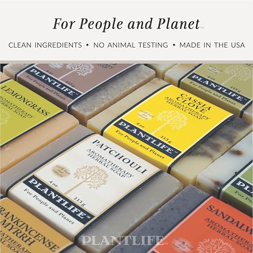 Plantlife Peppermint 3-pack Bar Soap - Moisturizing and Soothing Soap for Your Skin - Hand Crafted Using Plant-Based Ingredients - Made in California 4oz Bar