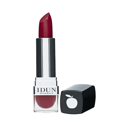 IDUN Minerals Matte Lipstick - Vegan Formula - Highly Pigmented - Rich Color Payoff - Long Lasting Wear - Suitable For All Skin Types - Vinbar - 0.14 Oz, Deep Red, (I0100315)