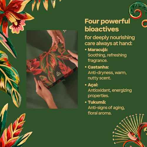 natura - Deluxe Hand Cream Quartet Holiday Set ? Vegan Brazilian Hand Cream Gift Collection ? Brazil Nut, Passion Fruit, A?a? & Cumaru ? Nourishing Moisturizer for Dry Hands ? Full Size 2.6 oz