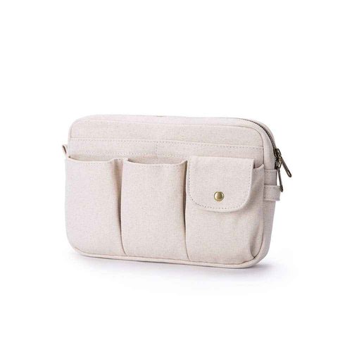 YONBEN Storage Bag-arge Cosmetic Bag for Women, Travel Makeup Bag, Zip Up Bag, Cute Makeup Bag - Pure Cotton Canvas - Can be Suspended - Perfect Storage for Cosmetics
