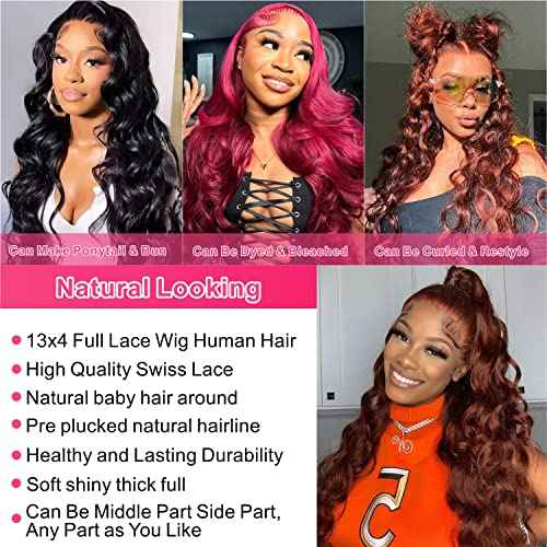 Aaliweya Reddish Brown Lace Front Wigs Human Hair Auburn 13x4 Body Wave HD Lace Frontal Wigs for Women Pre Plucked 180 Density Glueless 33b Copper Wig Super Soft 18Inch