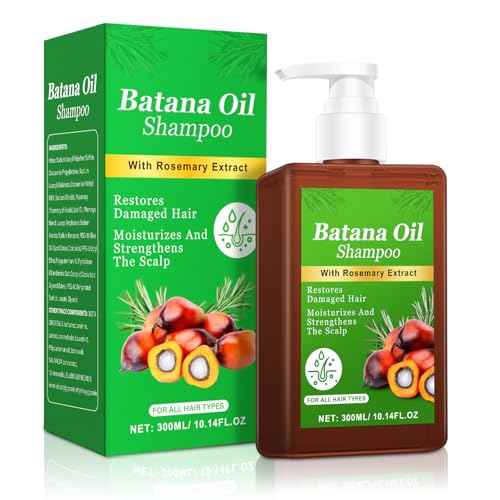 -Promote Hair Growth,Rosemary Shampoo,Nourishes Scalp, Reduces Breakage & Adds Shine,Reduces Hair Loss (Batana Shampoo-(10.1 fl oz))
