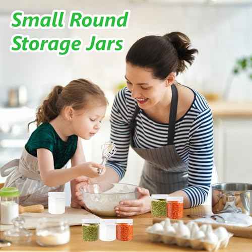 20Pack 4oz Clear Plastic Slime Containers with Lids,Round Refillable Travel Storage Sealed Jars Wide Mouth Container for Candy,Makeup,Cosmetics,Lotions,Eye Shadow,Cream,Butters