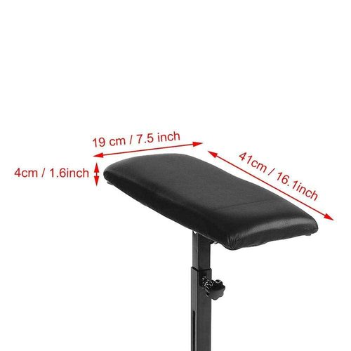 Adjustable Armrest Stand Heavy Duty Workstation with PU Leather & Soft Sponge, Ergonomic Height-Angle Leg Rest Tool for Massage Nail Salon Studio, Beauty Spa Equipment with Non-Slip Base (Gift Ready)