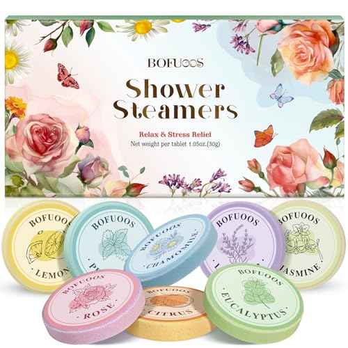 Shower Steamers Aromatherapy ? Birthday Gifts for Women Teen Girls Mom, Natural Essential Oils Bath Bombs for Relaxation Home SPA, Christmas Stocking Stuffers White Elephant Gifts for Adults