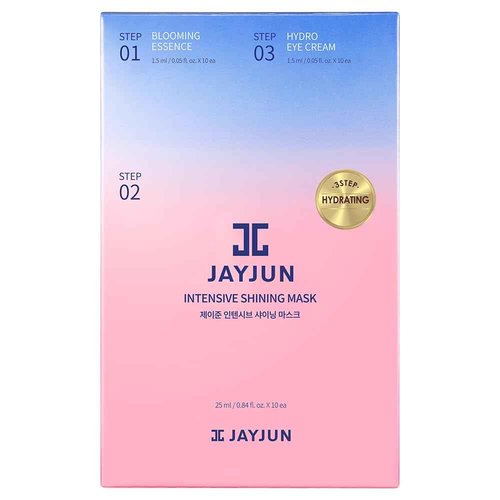 JAYJUN Intensive Shining Mask with Lavender Extract (10 Pack)- 3-Step Hydrating Mask Korean Facial Mask
