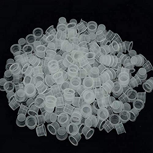 Disposable Ink Cups,DOWEI 500pcs Plastic Large Ink Pigment Cups #15 Ink Caps Large for Ink Supplies(500L)