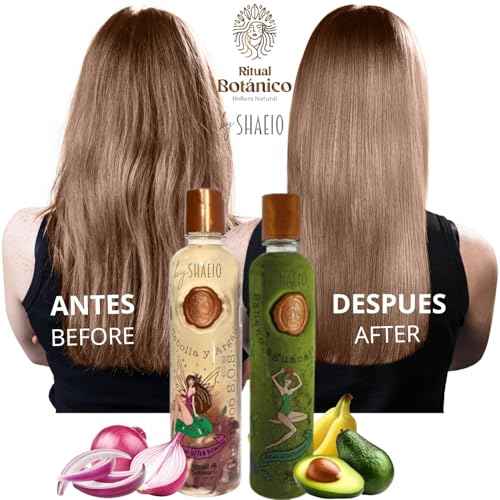 RITUAL BOTANICO KIT Ultrareparador y Acelerador de Crecimiento S.O.S. Shampoo de Cebolla y Arg?n + Tratamiento Intensivo PLEX con Banano y Aguacate 100% Colombiano.