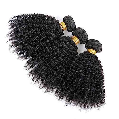 Afro Kinky Curly Hair Extensions 12 14 16 Inch Unprocessed Virgin 100% Human Hair Bundles for Black Women