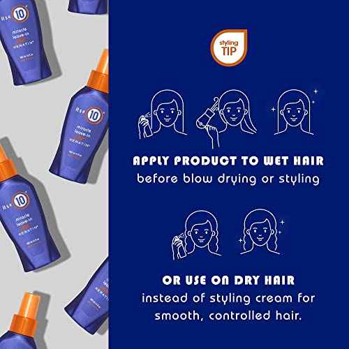It's a 10 Haircare Miracle Leave-In Plus Keratin Spray, 4 fl. oz. (Pack of 4)