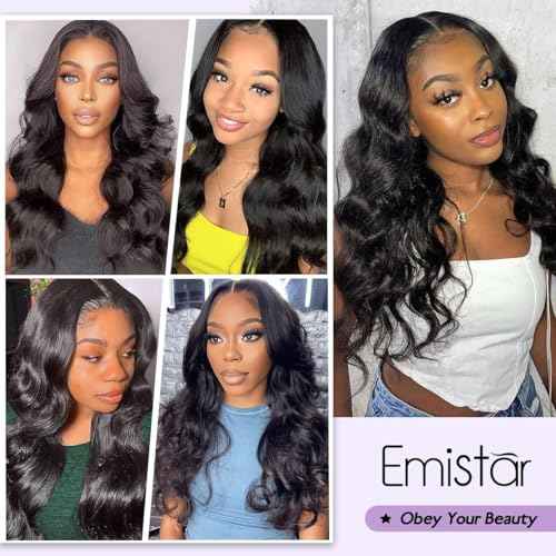 Wavy V Part Wig Wear And Go Glueless Upgrade U Part Wig Body Wave Natural Black Synthtic Hair Soft As Human Hair Half Wigs For Black Women 180% Density (Natural Color, 24 Inch)