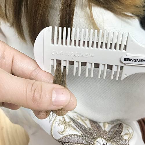 BANGMENG Hair Cutter Comb, Shaper Hair Razor Comb, Split Ends Hair Trimmer Styler, Double Edge Razor Blades for Thinning, Hair Cutting and Styling, Extra 5 Blades Included