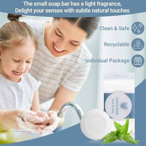 Kacctyen 600 Pcs 0.35oz Mini Bar Soap Bulk Individually Wrapped Bulk Hand Hotel Soap Bars Travel Size Toiletries for Guest Hotel Bathroom Vacation Rentals