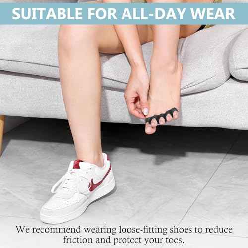 2PCS Toe Separators for Women and Men, Gel Toe Spacers for Pedicure and Foot Alignment, Comfortable Foot Care for Bunions and Overlapping Toes
