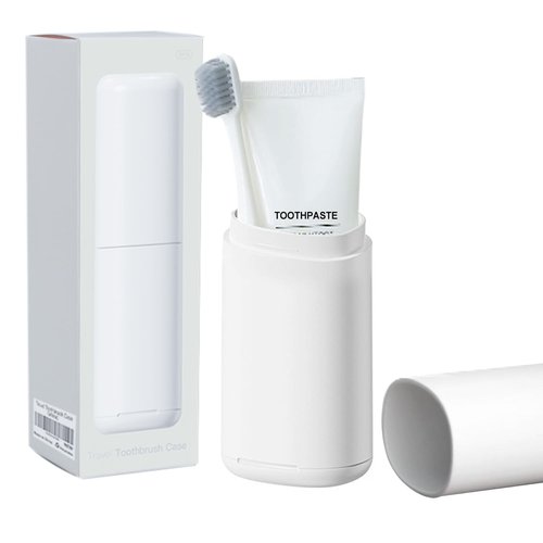 DeTii Toothbrush-Travel-Case-minimalist, Small-Toothbrush-Holder-Easy-Cleaning, Comfortable-Portable-Toothbrush Travel-Container-For-Camping-School-Trip