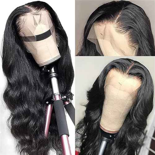 Body Wave Wigs Human Hair 180% Density 13x4 HD Lace Front Wigs Human Hair Pre Plucked Body Wave Glueless Wigs Human Hair Lace Frontal Wigs for Women 22 Inch